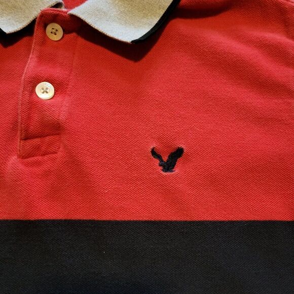 American Eagle Outfitters AEO Classic Fit Pique Polo Button Up Shirt Mens Medium - Picture 2 of 7